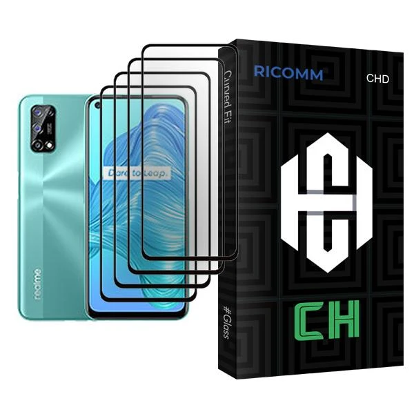 محافظ صفحه نمایش ریکام مدل CH Glass MIX004 مناسب برای گوشی موبایل ریلمی V5 5G بسته چهار عددی
