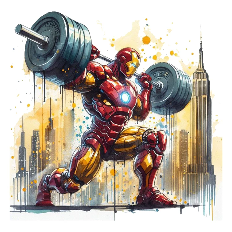 استیکر پارچه و لباس پاد آفرین مدل مرد اهنین کد 4219