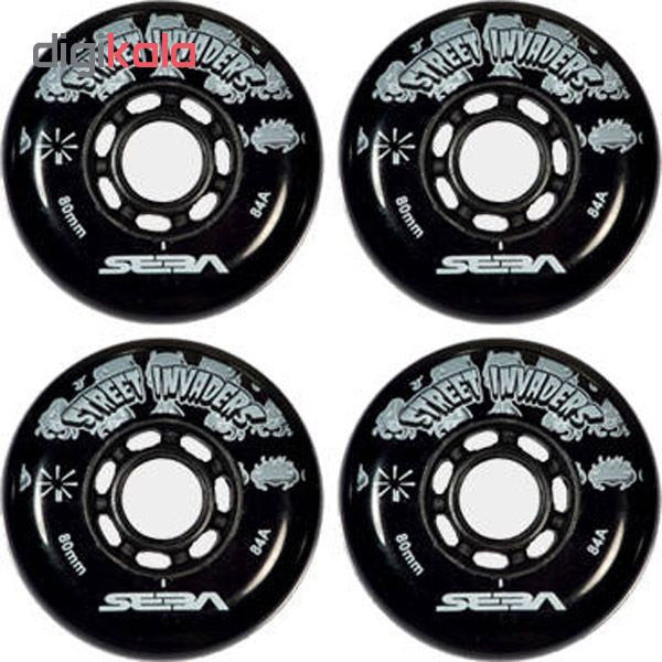 چرخ اسکیت سبا مدل STREET INVADERS 80MM بسته 4 عددی