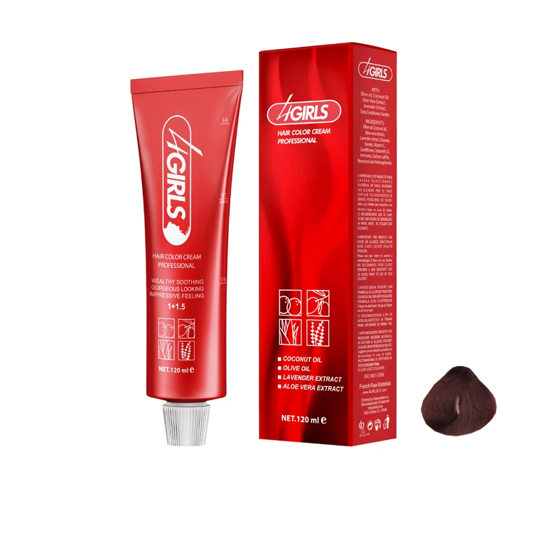 رنگ مو فور گیرلز سری قرمز شماره RF6 حجم 120 میلی لیتر رنگ قرمز تیره