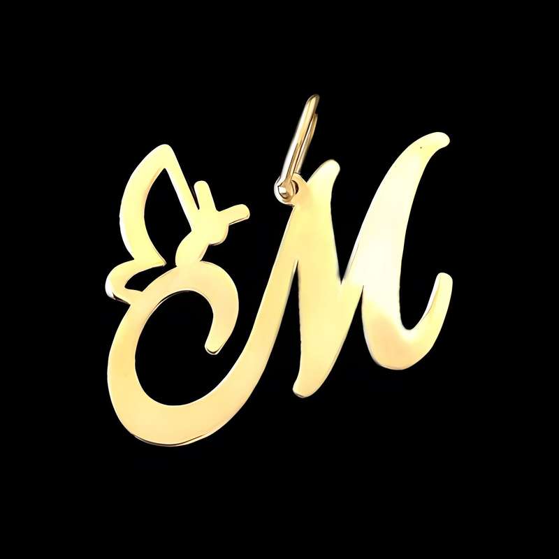 آویز گردنبند طلا 18 عیار زنانه مدل حرف انگلیسی M آویز گردنبند طلا 18 عیار زنانه مدل حرف انگلیسی M