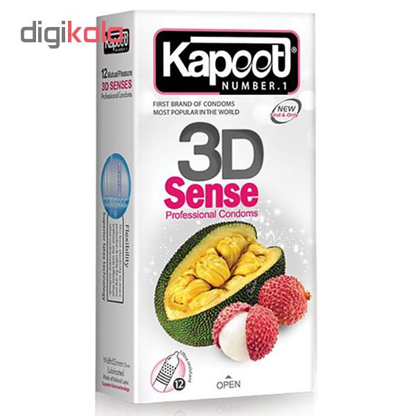 کاندوم کاپوت مدل 3D SENSE مجموعه 12 عددی