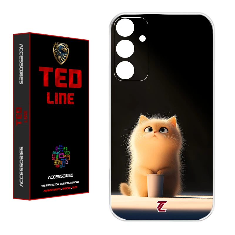 کاور تدلاین طرح گربه کد 1217 مناسب برای گوشی موبایل سامسونگ Galaxy S24 FE