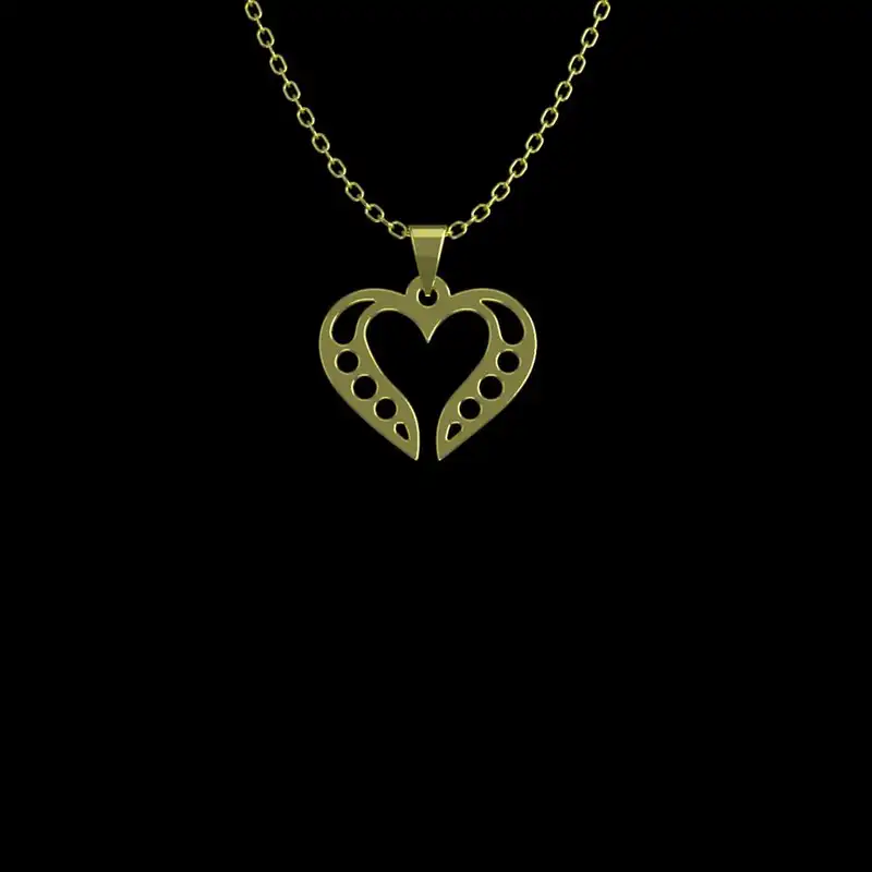 گردنبند طلا 18 عیار زنانه مدوپد مدل قلب کد GBA10004 به همراه باکس گل رز جاویدان