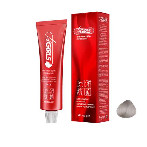 رنگ مو فور گیرلز سری هایلایت شماره SSC حجم 120 میلی لیتر رنگ خاکستری روشن