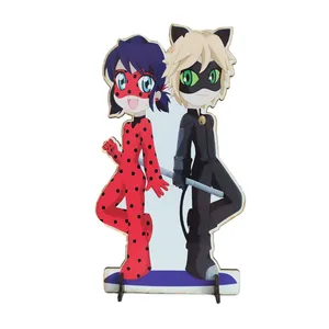 استند رومیزی تولد طرح دختر کفشدوزکی و پسر گربه ای کد B6