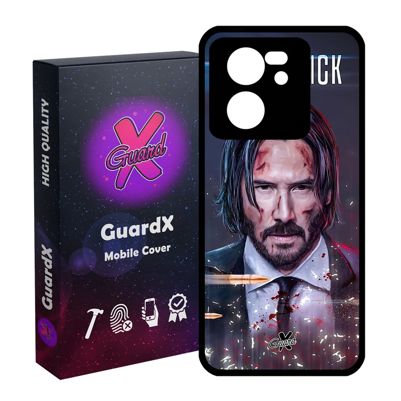 کاور گارد ایکس طرح John Wick مدل Glass10145 مناسب برای گوشی موبایل شیائومی 13T/13T Pro/Redmi K60 Ultra