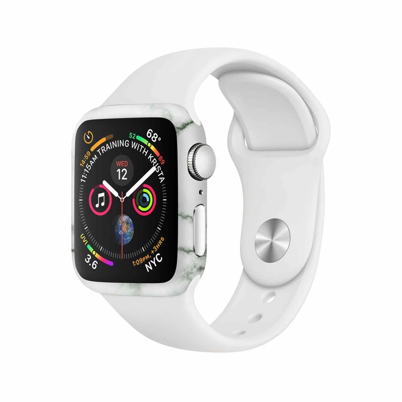 برچسب ماهوت طرح Blanco_Smoke_Marble مناسب برای اپل واچ Watch 4 40mm