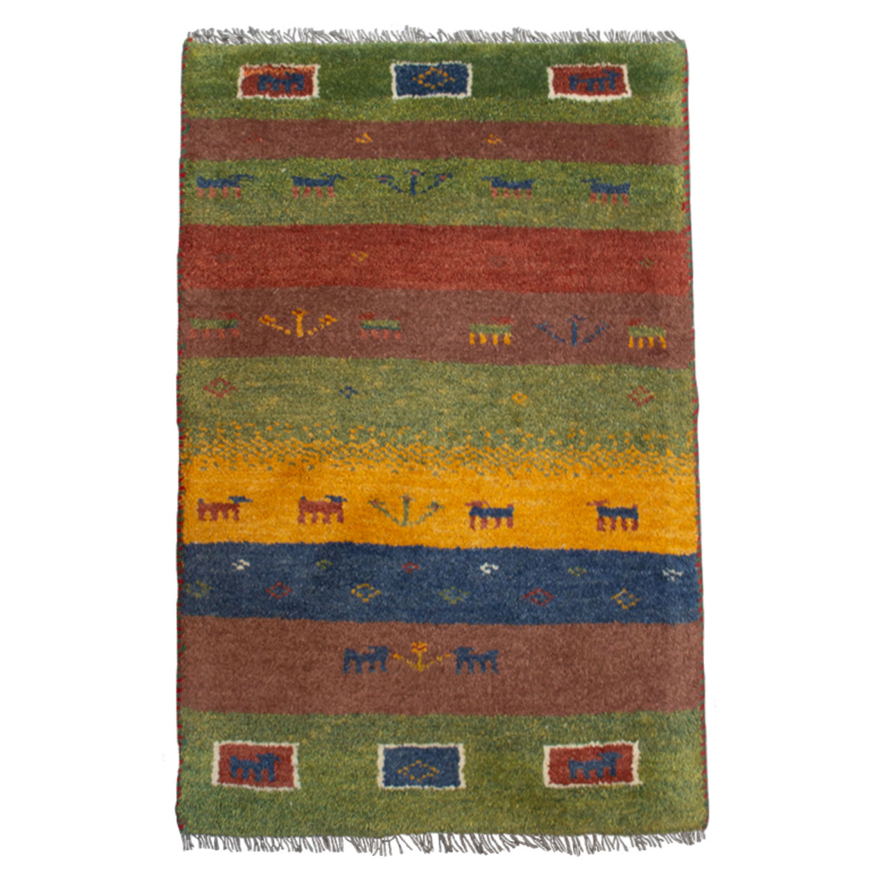  گبه دستبافت نیم متری کد 3438