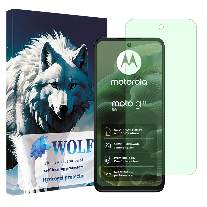 محافظ صفحه نمایش گرین لایت ولف مدل Eye Care مناسب برای گوشی موبایل موتورولا Moto G35