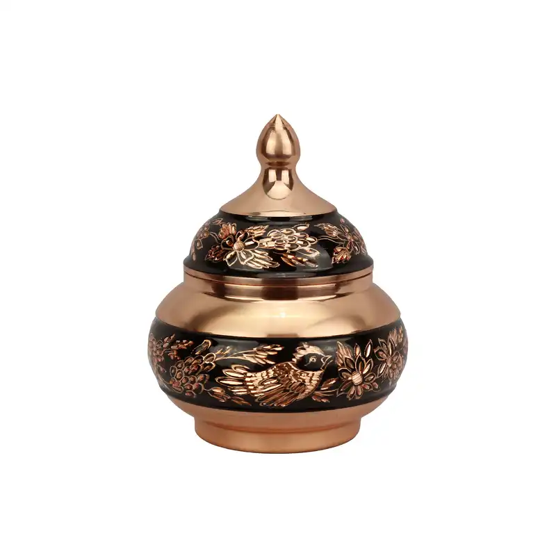 قندان مسی مدل الماس تراش کد KK01