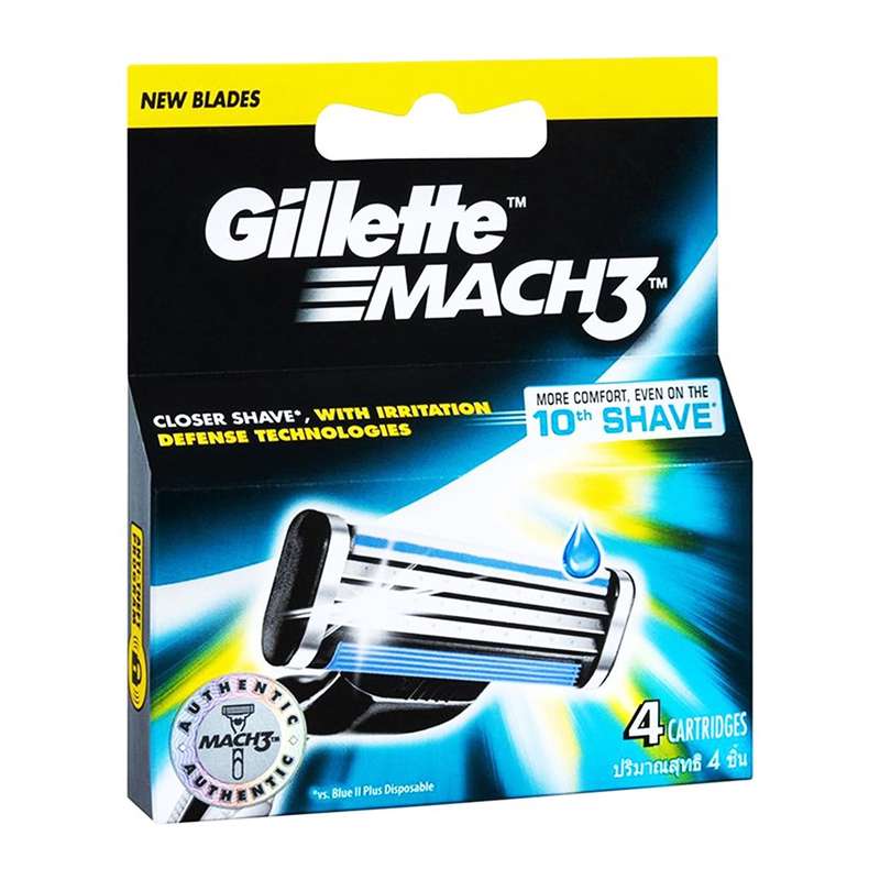 تیغ یدک ژیلت مدل Mach 3 بسته 4 عددی تیغ یدک ژیلت مدل Mach 3 بسته 4 عددی