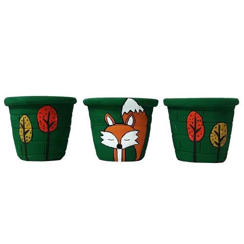 گلدان سفالی مدل HT - 0021 مجموعه 3 عددی