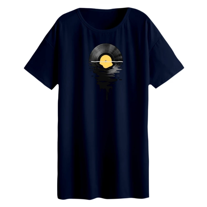 تی شرت لانگ آستین کوتاه زنانه مدل غروب موزیک