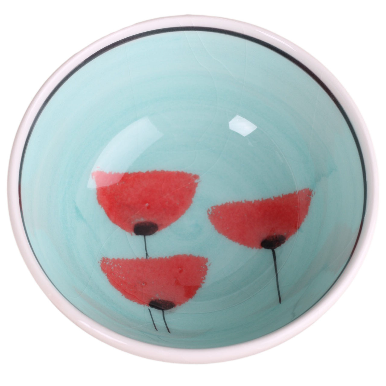 کاسه طرح گل شقایق کد کدP12