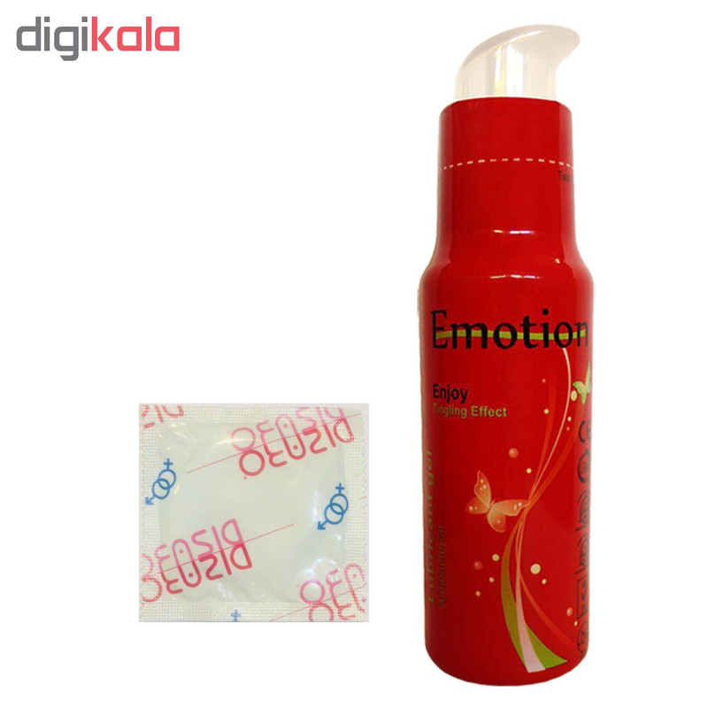 ژل ایموشن مدل Enjoy کد GE502-D حجم 75 میلی لیتر به همراه کاندوم دیزارو مدل 01 بسته 1 عددی