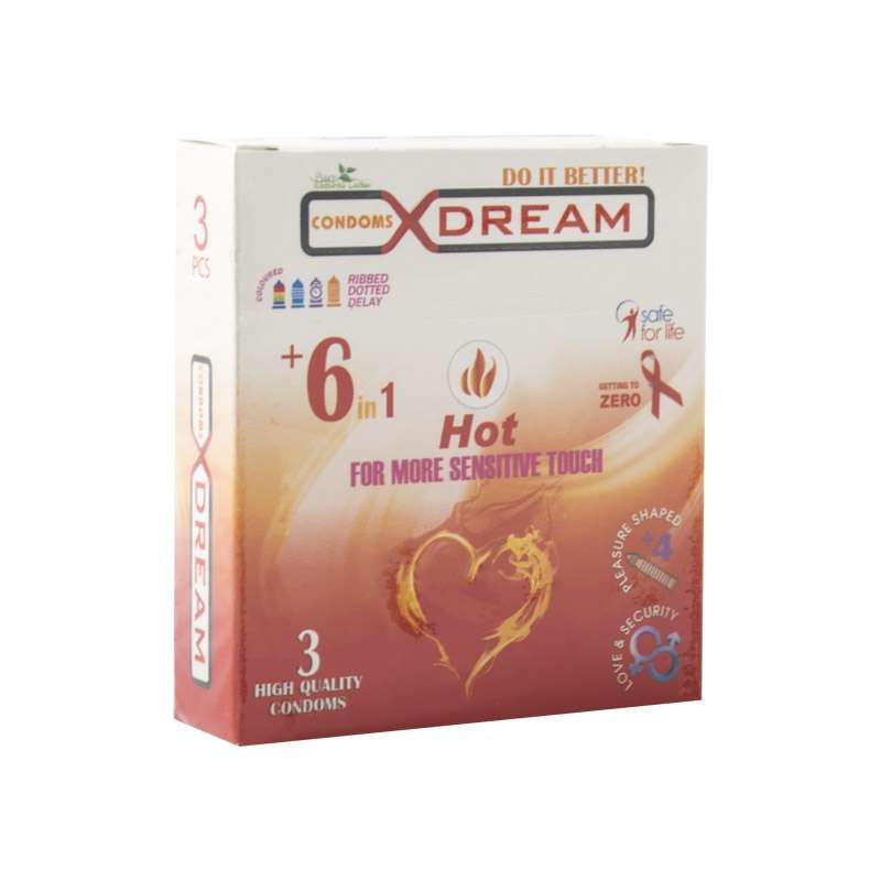 کاندوم ایکس دریم مدل hot بسته 3 عددی کاندوم ایکس دریم مدل hot بسته 3 عددی