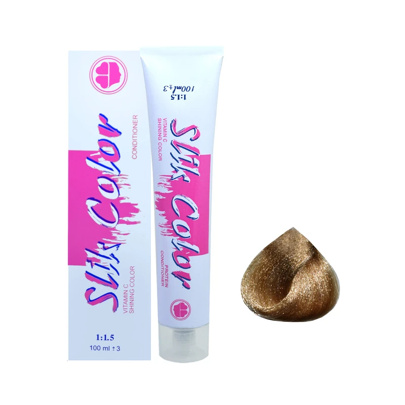 رنگ مو سلیک کالر شماره 8 حجم 100 میلی لیتر رنگ بلوند روشن