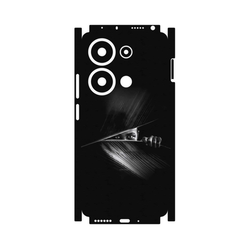 برچسب پوششی ماهوت مدل Black Portrait-FullSkin مناسب برای گوشی موبایل شیائومی Poco M6 Pro 4G