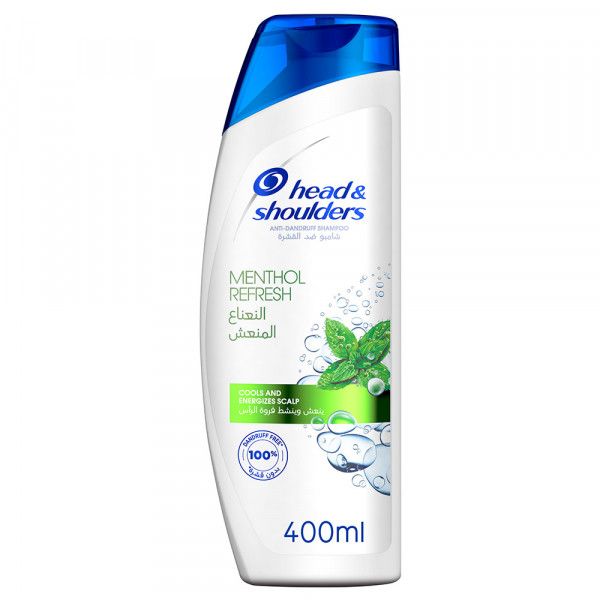 شامپو مو هد اند شولدرز مدل Menthol Fresh حجم 400 میلی لیتر