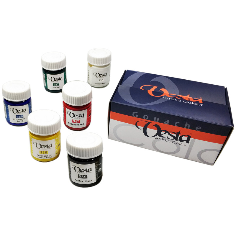 گواش 6 رنگ وستا کد 1131 حجم 30 میلی لیتر گواش 6 رنگ وستا کد 1131 حجم 30 میلی لیتر