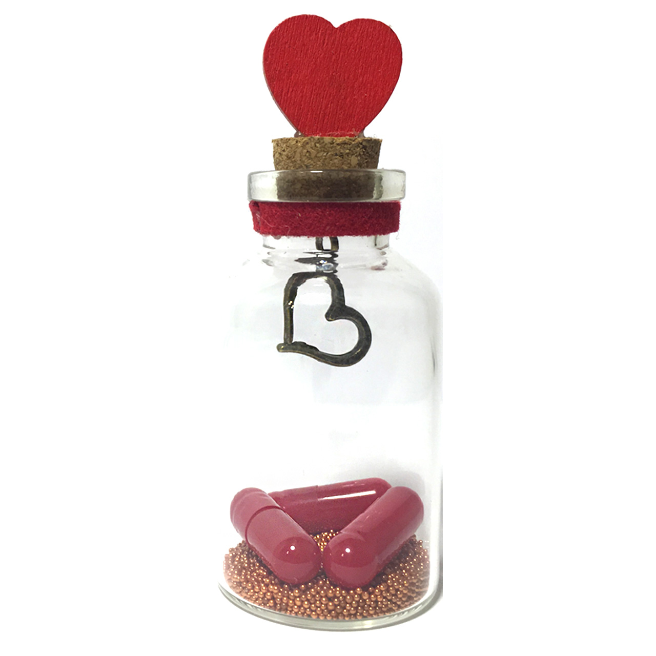 بطری دکوری طرح کپسول عشق مدل Bottle Love22
