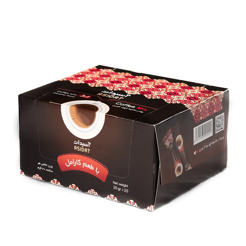 قهوه فوری آسیدات با طعم کارامل بسته 20عددی