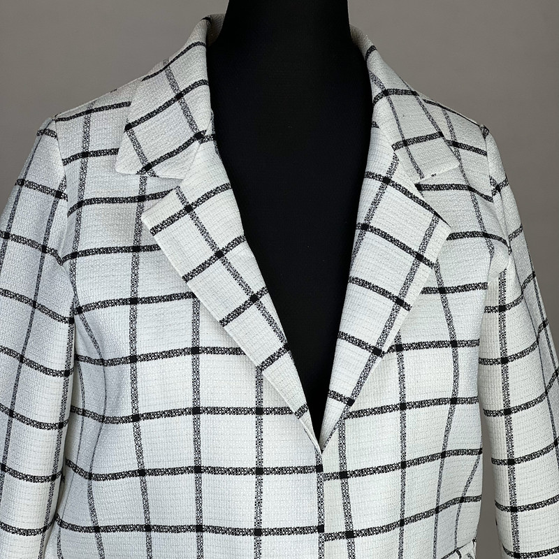 کت زنانه مدل شانل چهارخونه کد AK1135