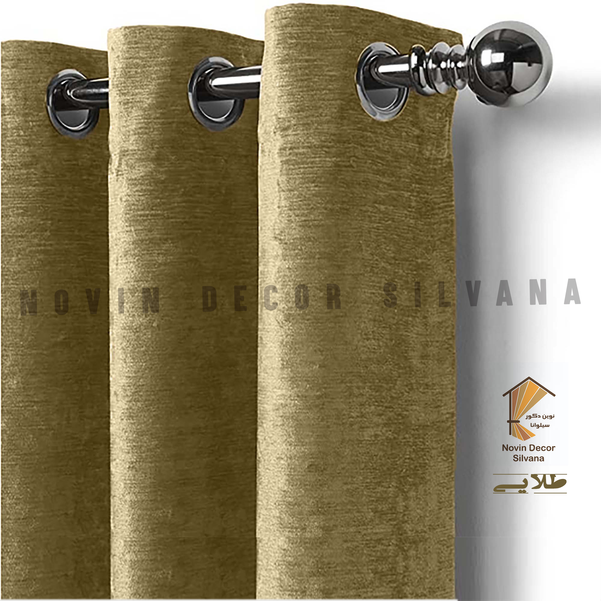 پرده نوین دکور سیلوانا مدل مخمل شانل 1 _ 180 سایز 180 × 140 سانتی متر