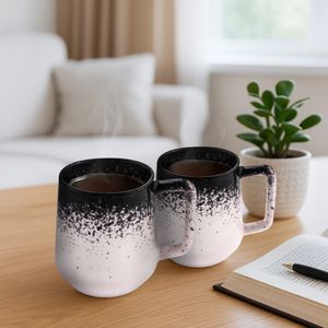 ماگ سرامیکی بومی مدل ماربل مجموعه 2 عددی