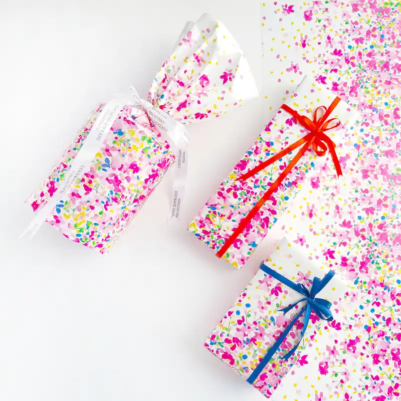 کاغذ کادو طرح آبرنگ بسته 5 عددی