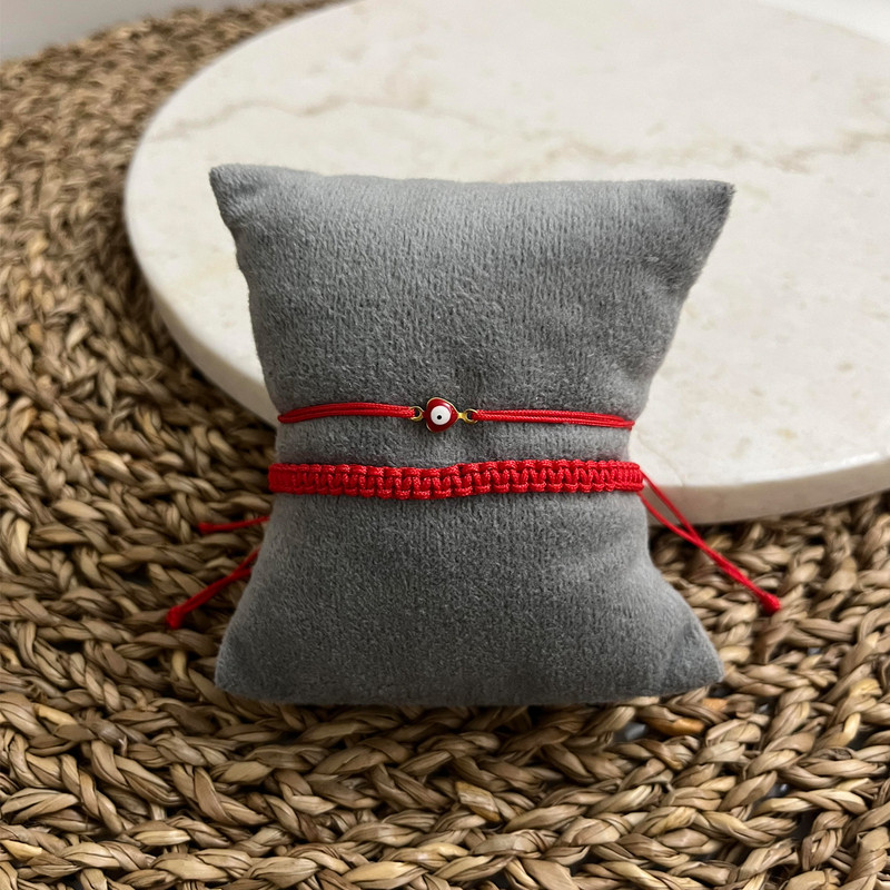 پابند زنانه مدل چشم زخم قلب مجموعه 2 عددی پابند زنانه مدل چشم زخم قلب مجموعه 2 عددی