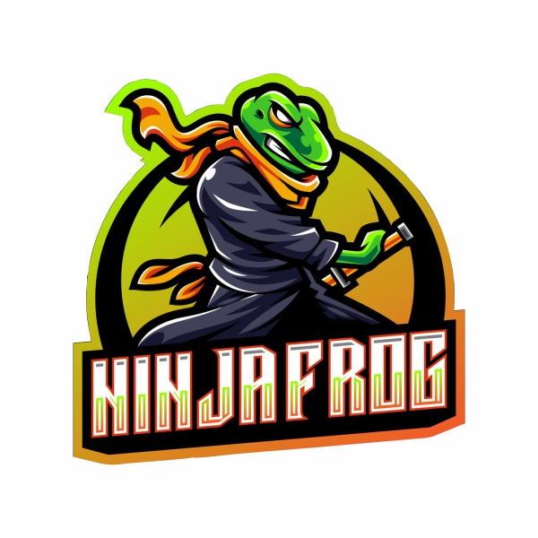 برچسب بدنه موتور سیکلت طرح NINJA FROG کد 145