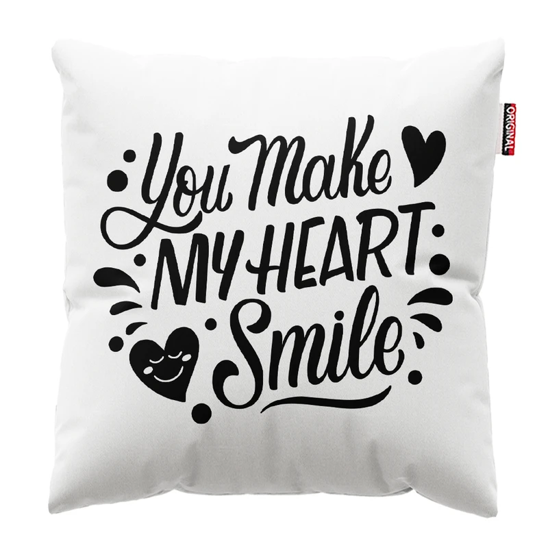 کوسن پاد آفرین مدل مینیمال طرح عشق کد PK402791 سایز 40*40 سانتی متر