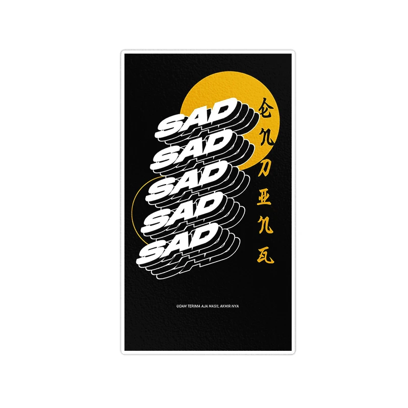      استیکر لپ تاپ ویندی دیزاین طرح sad مدل vindi1053