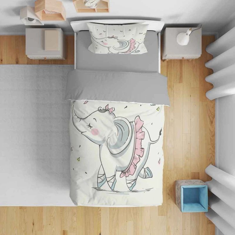 سرویس روتختی نوپه هوم مدل فیل کارتونی T5851 یک نفره 5 تکه