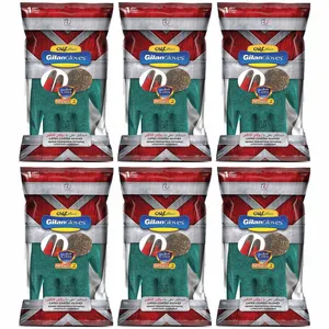 دستکش ایمنی دستکش گیلان مدل Latex.L.s2 مجموعه 6 عددی