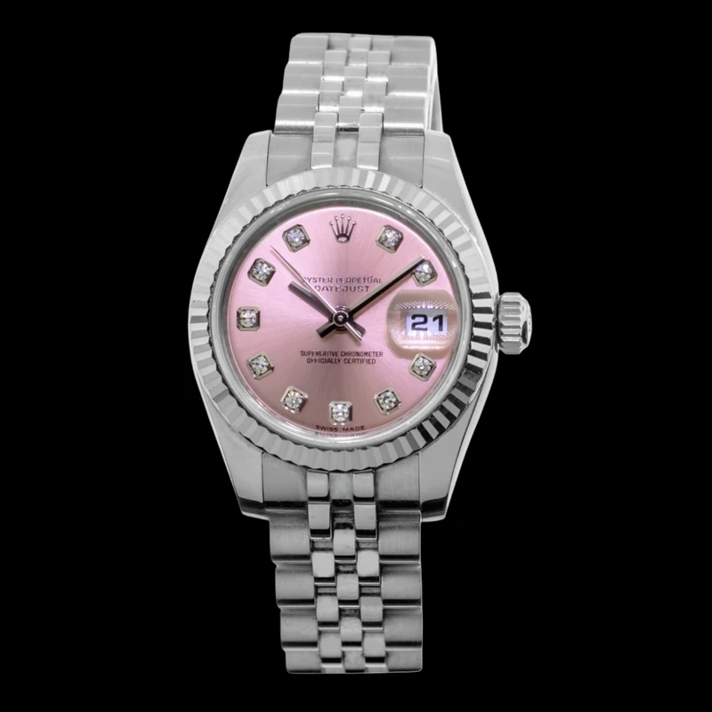 ساعت مچی عقربه‌ای کوارتز زنانه مدل دیت جاست بند فلزی تقویم دار کد ۱