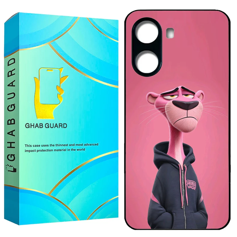 کاور قاب گارد طرح پلنگ صورتی مدل GX7P مناسب برای گوشی موبایل شیائومی Poco X7 Pro  
