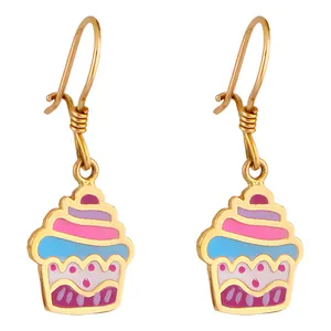 گوشواره طلا 18 عیار دخترانه هور گالری مدل AKE307