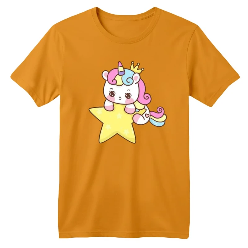 تی شرت آستین کوتاه بچگانه مدل یونیکورن کد ۱۰
