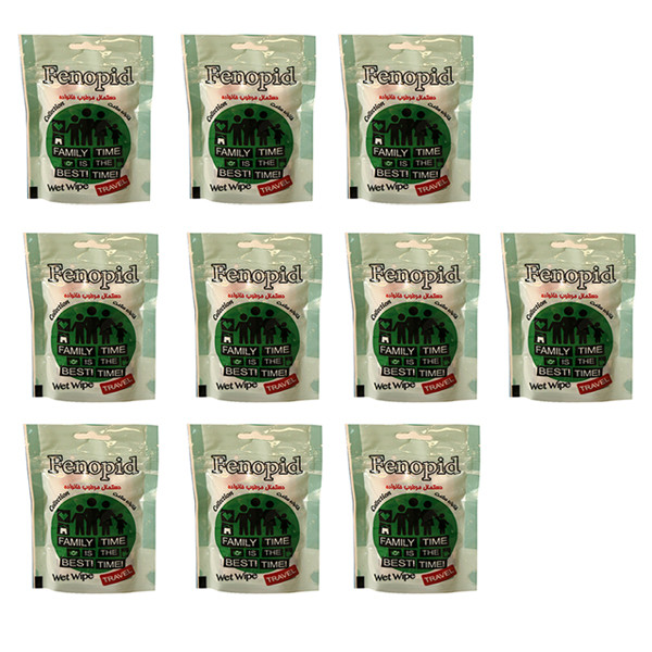 دستمال مرطوب فنوپید مدل 24 مجموعه 10 عددی