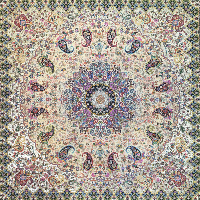 رومیزی ترمه ابریشم خانه ترمه ایران طرح مهرناز