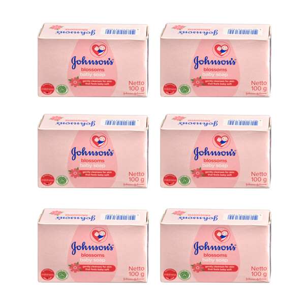 صابون بچه جانسون مدل Blossoms وزن 100 گرم بسته 6 عددی