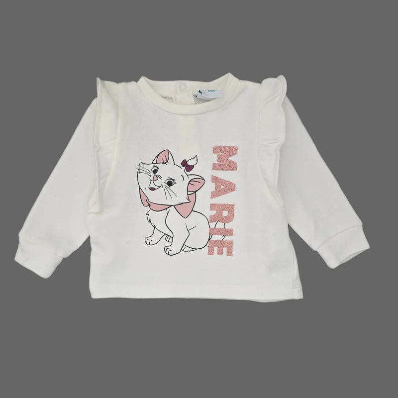 بلوز آستین بلند یقه گرد دخترانه دیزنی مدل گربه