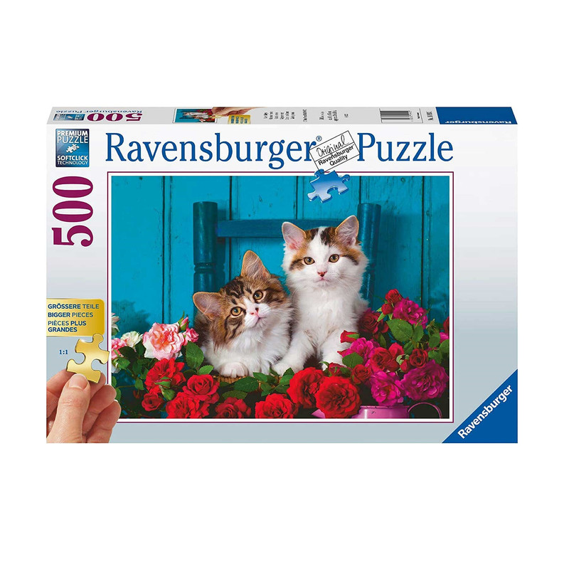 پازل 500 تکه راونزبرگر مدل Kittens N Roses کد 16993