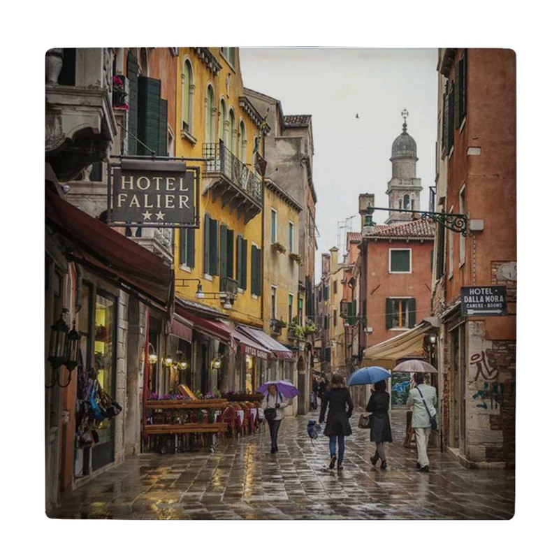 زیر لیوانی طرح کوچه اروپای بارانی کد    4045677_2443