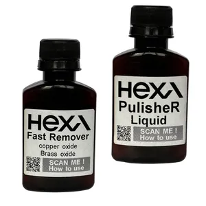 پاک کننده ظروف مسی هگزا مدل TESTER حجم 120 میلی لیتر به همراه پولیش مایع