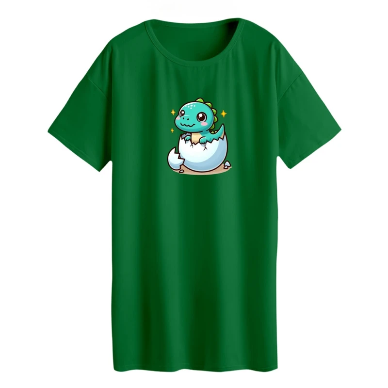 تی شرت لانگ آستین کوتاه زنانه مدل دایناسور کد 05