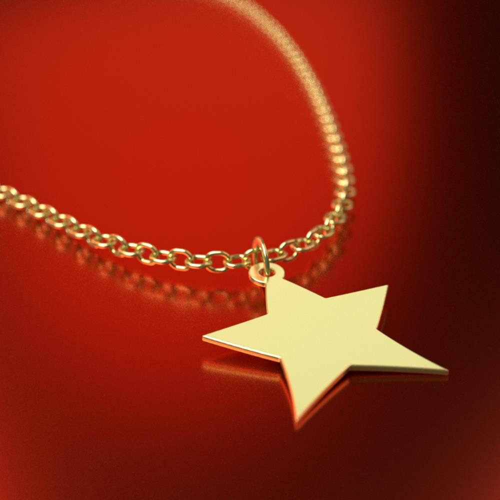گردنبند طلا 18 عیار زنانه مدوپد مدل ستاره کد RNA15369 -  - 5